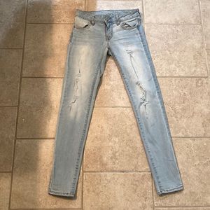 skinny light blue jeans